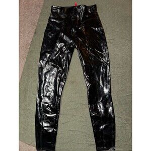 Spanx Leggings Faux Leather Black Women’s Size Medium Going Out Date Night EUC